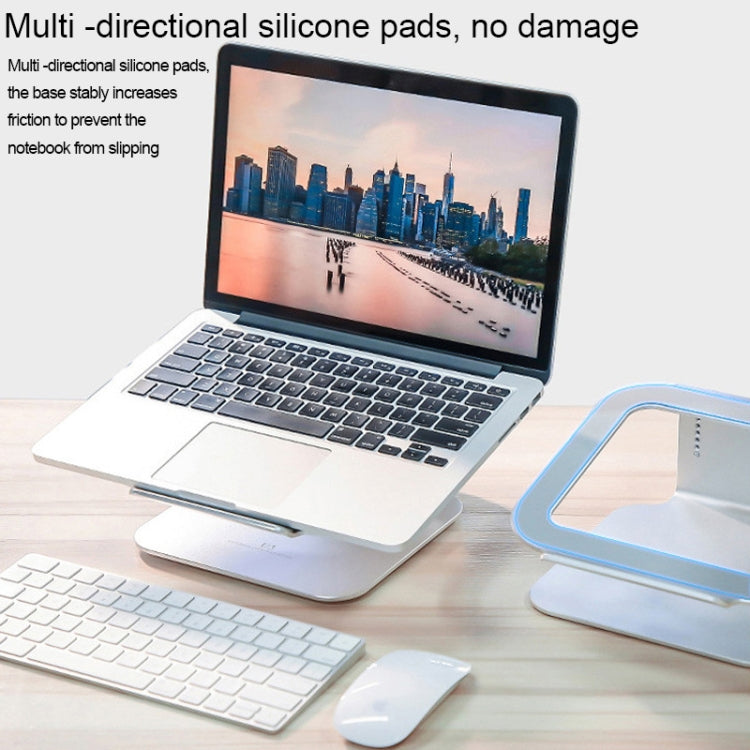 Soporte de refrigeración para portátil de aleación de aluminio ajustable en altura rotación 360 ergonómico soporte para portátil de 10-17 pulgadas para MacBook Air Pro, 360 Rotation