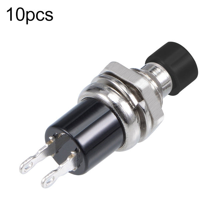 10 Uds. Interruptor de botón momentáneo de 2 pines Multicolor de rosca de 7mm