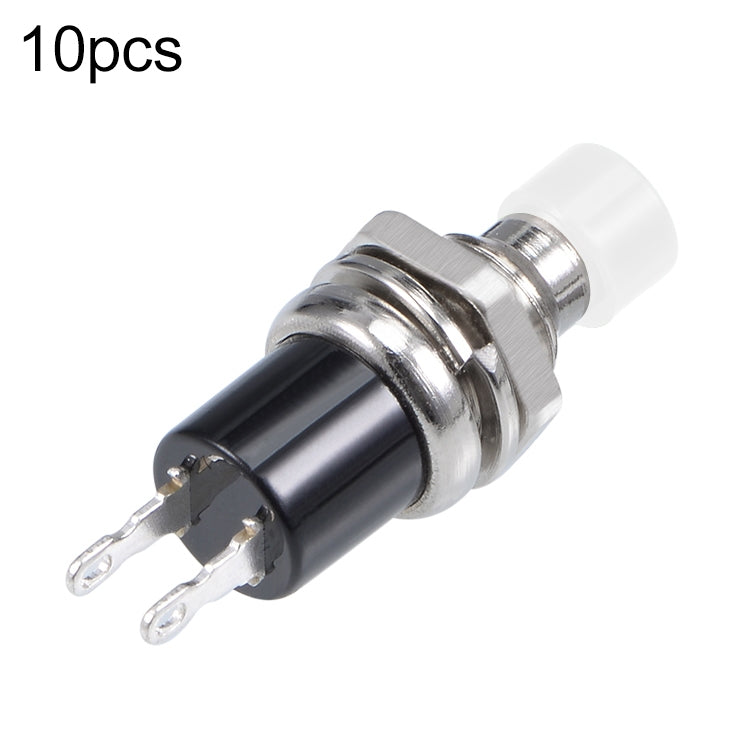 10 Uds. Interruptor de botón momentáneo de 2 pines Multicolor de rosca de 7mm