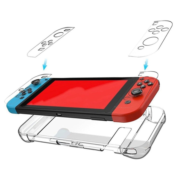 Cubierta de protección de PC dura para Nintendo Switch NS, carcasa de plástico de cristal desmontable, accesorios para controlador de consola