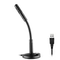 Micrófono de condensador USB con Cable para ordenador, PC, escritorio, portátil, Notebook, Cable de grabación, Gaming, Podcasting, Black