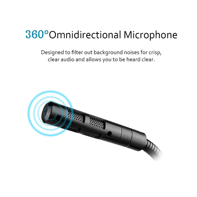 Micrófono de condensador USB con Cable para ordenador, PC, escritorio, portátil, Notebook, Cable de grabación, Gaming, Podcasting, Black