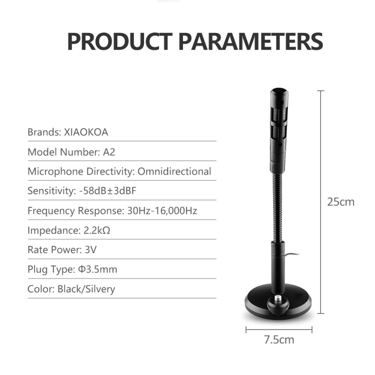 Micrófono de condensador USB con Cable para ordenador, PC, escritorio, portátil, Notebook, Cable de grabación, Gaming, Podcasting, Black
