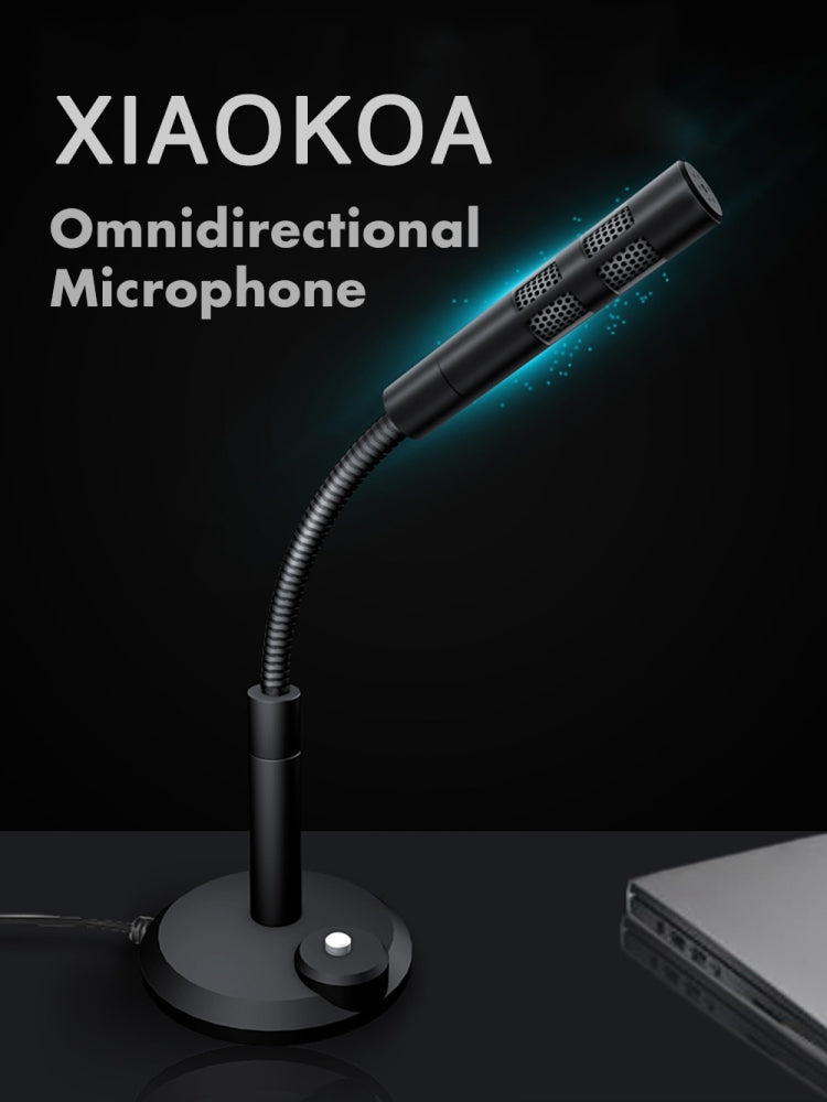 Micrófono de condensador USB con Cable para ordenador, PC, escritorio, portátil, Notebook, Cable de grabación, Gaming, Podcasting, Black