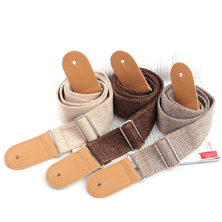 Correa de algodón y lino para guitarra, correa Diagonal para hombro, Accesorios para Instrumentos Musicales