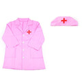 Pequeñas enfermeras sirven a los médicos, experiencia de cosplay, ropa con juguetes y regalos para niños