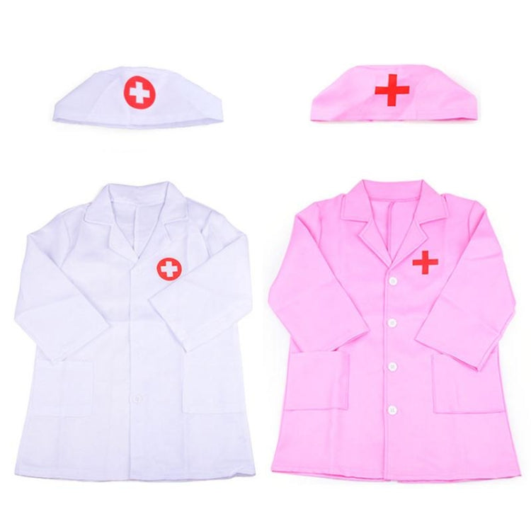 Pequeñas enfermeras sirven a los médicos, experiencia de cosplay, ropa con juguetes y regalos para niños