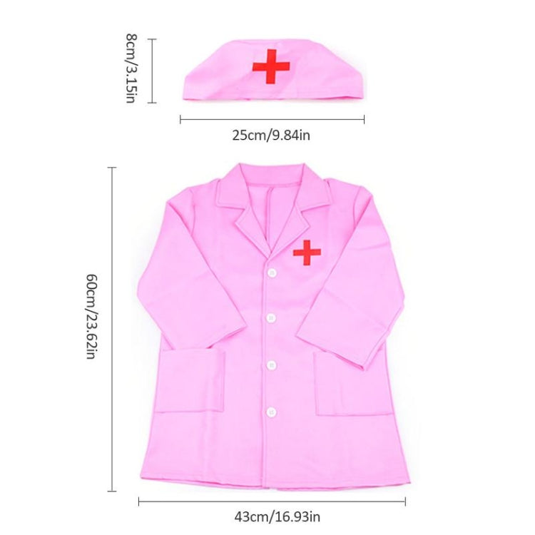 Pequeñas enfermeras sirven a los médicos, experiencia de cosplay, ropa con juguetes y regalos para niños