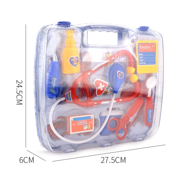 Juego de estetoscopio de simulación, caja de medicina portátil, juguete para juego de rol de médico infantil, Stethoscope Set (Purple), Stethoscope Set (Blue)