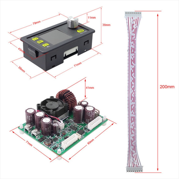 DPS5020 CNC DC Fuente de alimentación regulada ajustable Módulo Buck Integrado 50V / 20A Medidor de corriente de voltaje