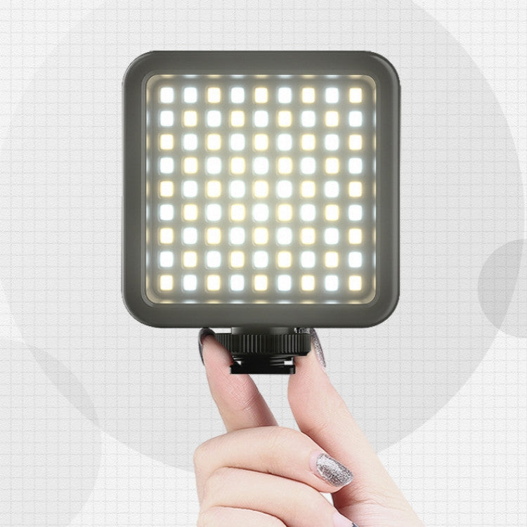 VIJIM VL81 portátil tres zapatos fríos y calientes luz de relleno de temperatura de doble Color luz de iluminación de grabación de disparo, VL81