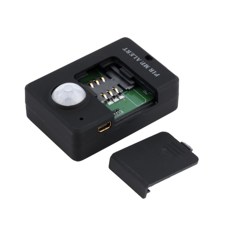 Mini sensor de alerta PIR Inalámbrico Infrarrojo GSM Alarma Monitor Detector de movimiento Detección Sistema antirrobo para el hogar, Enchufe de la UE, Infrared GSM Alarm