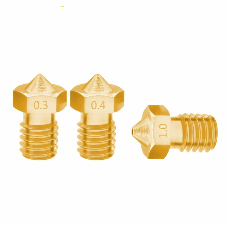 8 Uds Bugatti accesorios para impresora 3D E3D-V5 boquilla V6 consumibles de rosca M6 boquilla caliente, 1.75/0.2mm, 1.75/0.25mm, 1.75/0.3mm, 1.75/0.35mm, 1.75/0.4mm, 1.75/0.5mm, 1.75/0.6mm, 1.75/0.8mm, 1.75/1.0mm, 3/0.2mm, 3/0.3mm, 3/0.4mm, 3/0.5mm   ...