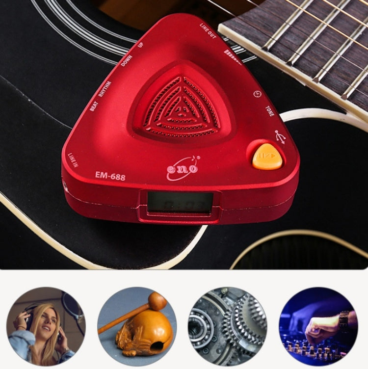 Metrónomo electrónico Vocal recargable ENO EM-688 para piano/guitarra/tambor/Guzheng/violín, EM-688 (Black), EM-688 (Red), EM-688 (Blue)