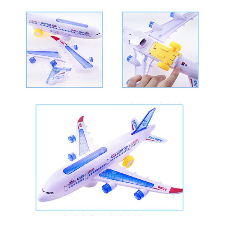 Modelo de avión juguetes Flash eléctrico música avión niños juguete DIY avión regalo