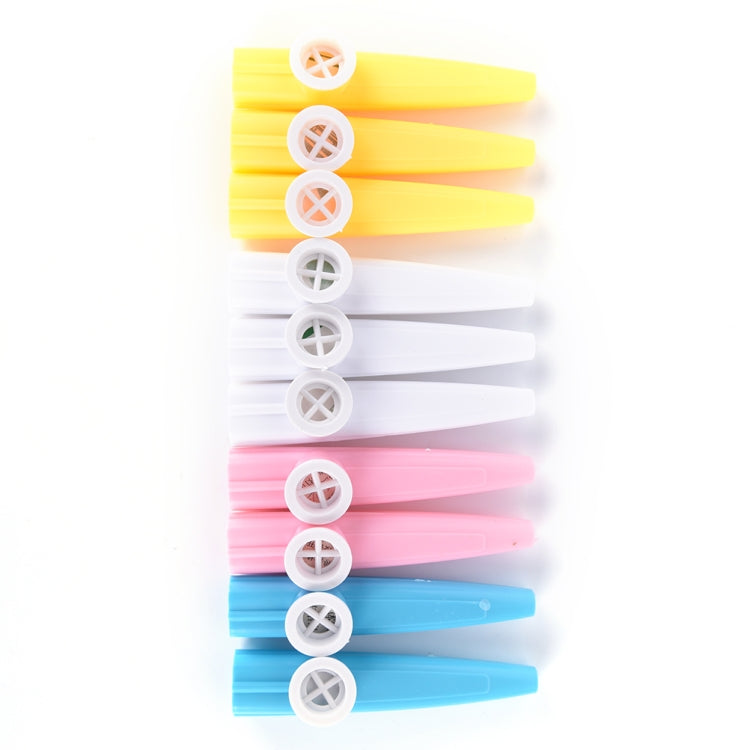 Instrumento de acompañamiento para niños Kazoo de plástico de 10 piezas, entrega de color al azar, 10PCS Kazoo