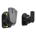 Par de soportes de montaje en pared para altavoz de sonido envolvente negro Soporte de pared para TV de diseño giratorio de 45 grados 8 x 4,5 x 5,8 cm