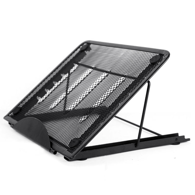 Soporte ventilado ajustable de malla metálica de refrigeración plegable de escritorio portátil