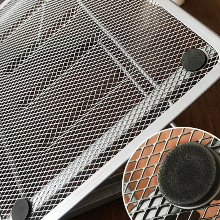 Soporte ventilado ajustable de malla metálica de refrigeración plegable de escritorio portátil