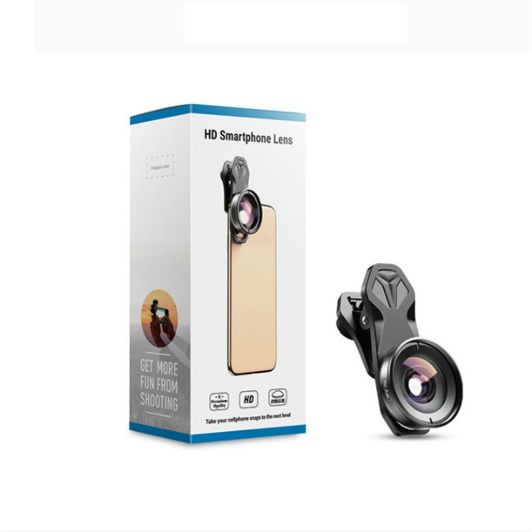 APEXEL APL-HB195 195 grados ojo de pez profesional HD lente universal externa para teléfono móvil, 195 Degrees Fisheye