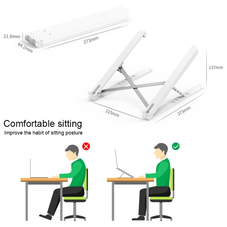 Plegable, portátil, de elevación, escritorio, refrigeración, altura, ángulo, soporte ajustable para computadora portátil
