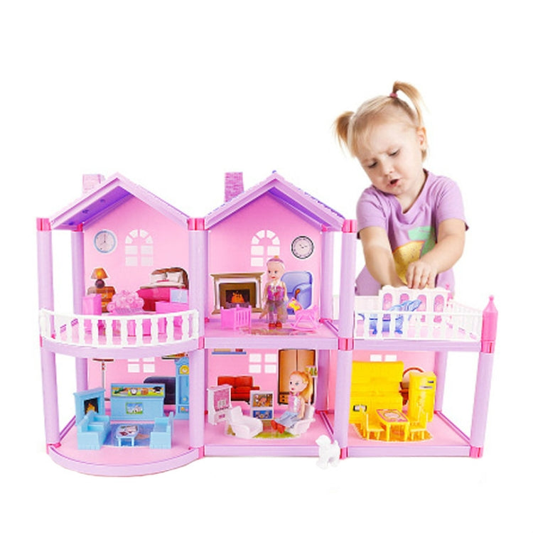 Casa de muñecas de princesa en miniatura ensamblada DIY, Villa pequeña, simulación de casa de ensueño, juguete para niña, Miniature Princess Doll House