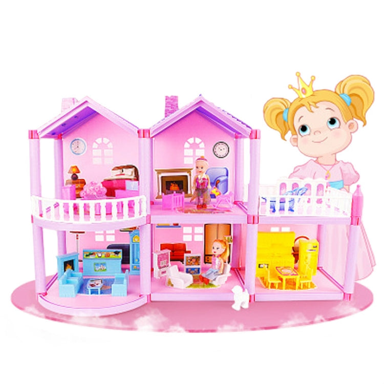 Casa de muñecas de princesa en miniatura ensamblada DIY, Villa pequeña, simulación de casa de ensueño, juguete para niña, Miniature Princess Doll House