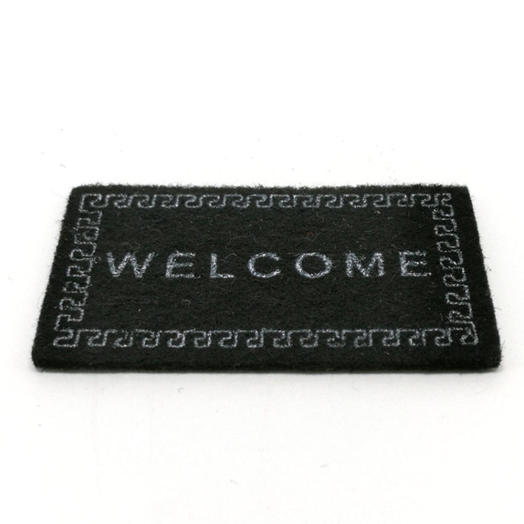 Accesorios de casa de muñecas de simulación hechos a mano, almohadilla de bienvenida, modelo de alfombrilla para el suelo