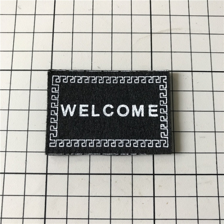Accesorios de casa de muñecas de simulación hechos a mano, almohadilla de bienvenida, modelo de alfombrilla para el suelo