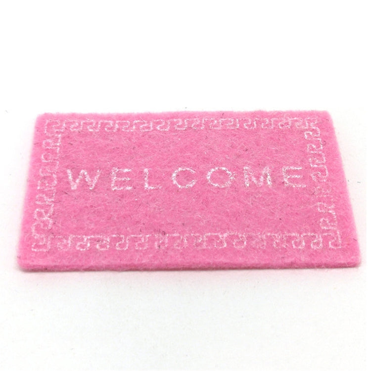 Accesorios de casa de muñecas de simulación hechos a mano, almohadilla de bienvenida, modelo de alfombrilla para el suelo