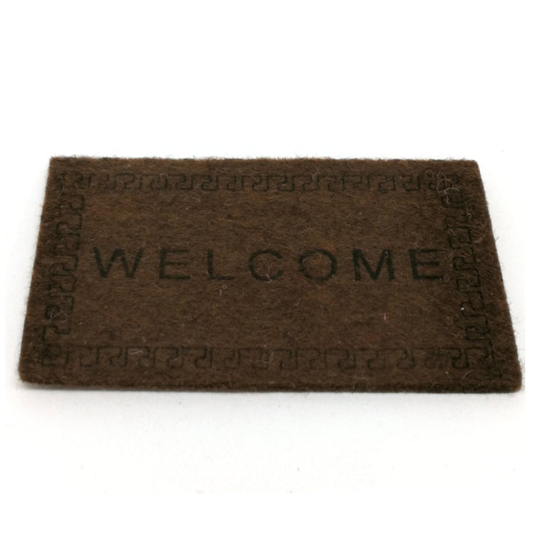 Accesorios de casa de muñecas de simulación hechos a mano, almohadilla de bienvenida, modelo de alfombrilla para el suelo