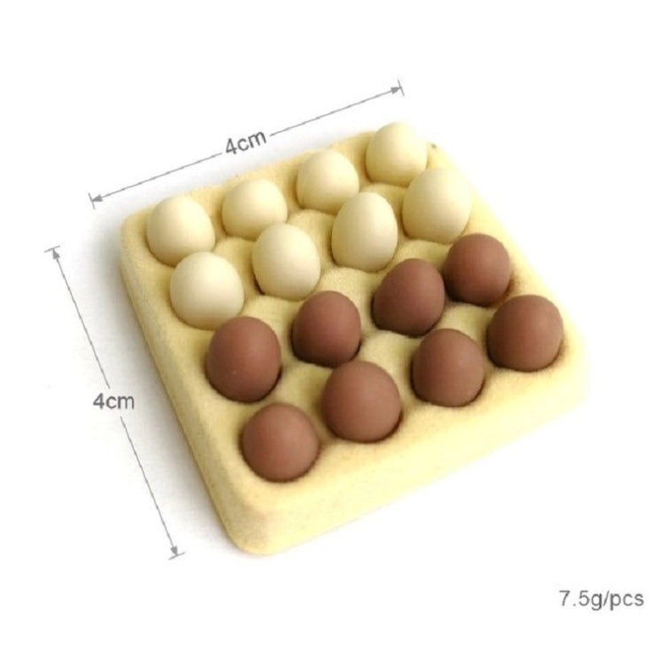 Mini caja de huevos para casa de muñecas con 16 huevos modelo de juguete, Mini Egg Box