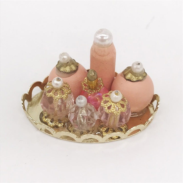Juego de cosméticos para decoración de tocador de casa de muñecas Mini de 3 piezas