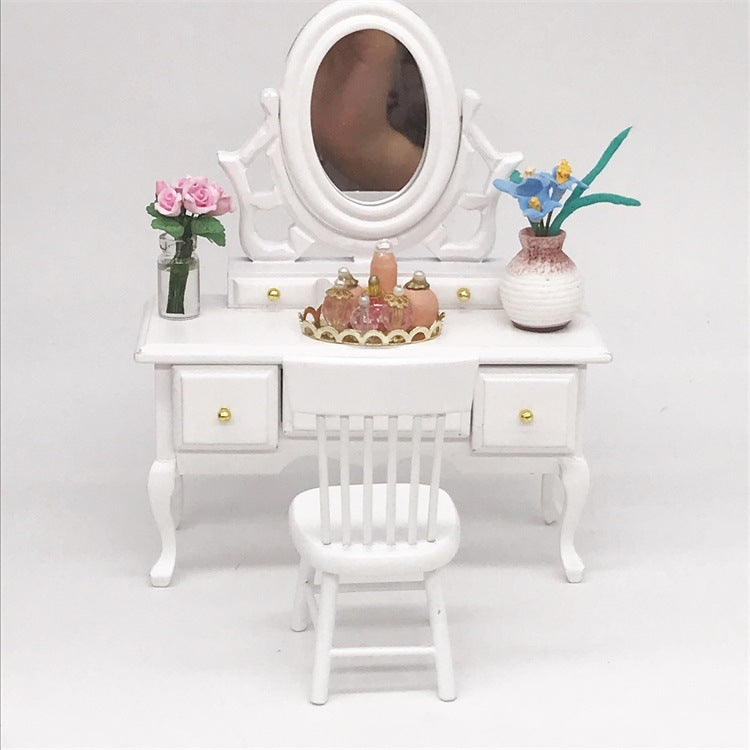 Juego de cosméticos para decoración de tocador de casa de muñecas Mini de 3 piezas