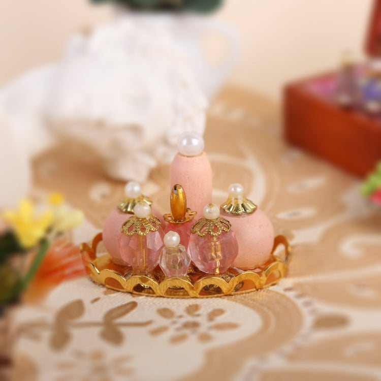 Juego de cosméticos para decoración de tocador de casa de muñecas Mini de 3 piezas