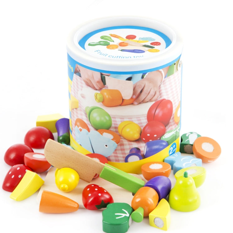 Juguete para cortar verduras y frutas Woodiness, juguete educativo y de desarrollo temprano para niños, Fruit Vegetables Cutting