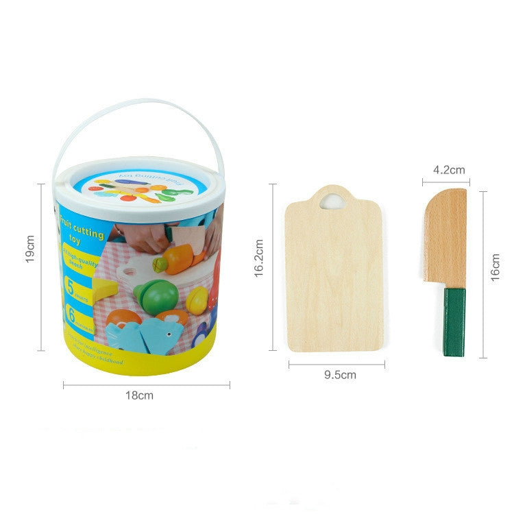 Juguete para cortar verduras y frutas Woodiness, juguete educativo y de desarrollo temprano para niños, Fruit Vegetables Cutting