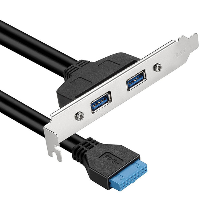 Línea de deflector PCI trasera USB 3,0 de 50CM, chasis de altura completa DIY con Cable de transferencia de 20 pines