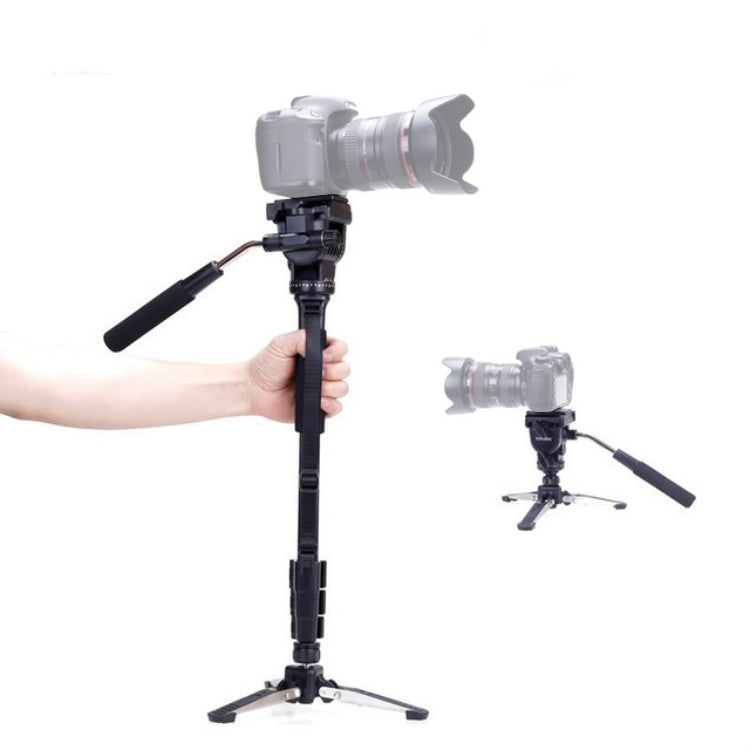 YUNTENG VCT-288RM Cámara SLR Monopie Soporte de cámara Pie Cabezal hidráulico Soporte de fotografía profesional, altura máxima: 1,48 m, VCT-288RM