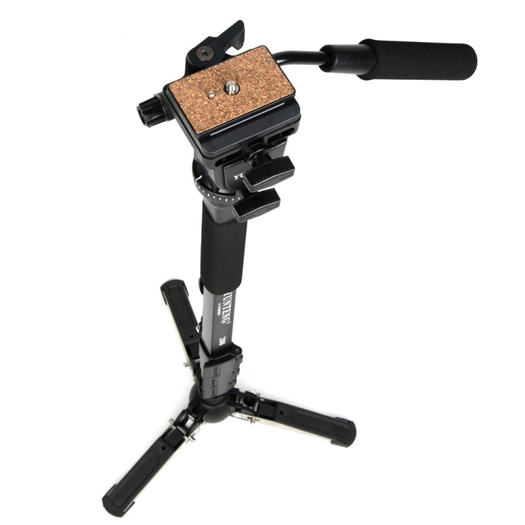YUNTENG VCT-288RM Cámara SLR Monopie Soporte de cámara Pie Cabezal hidráulico Soporte de fotografía profesional, altura máxima: 1,48 m, VCT-288RM