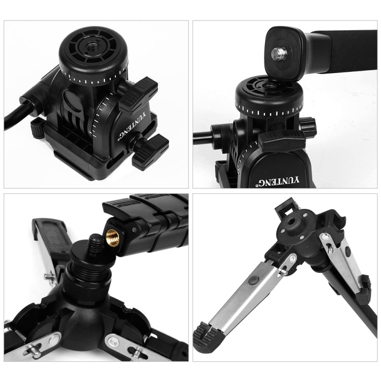 YUNTENG VCT-288RM Cámara SLR Monopie Soporte de cámara Pie Cabezal hidráulico Soporte de fotografía profesional, altura máxima: 1,48 m, VCT-288RM