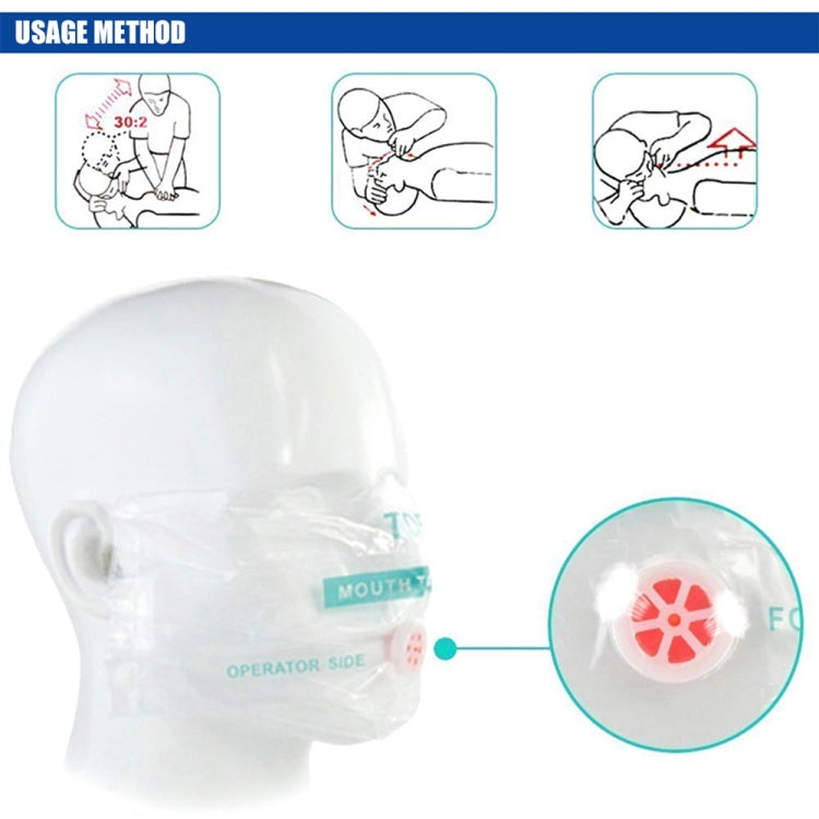 Máscara de protección facial de emergencia CPR Llavero Máscara de respiración