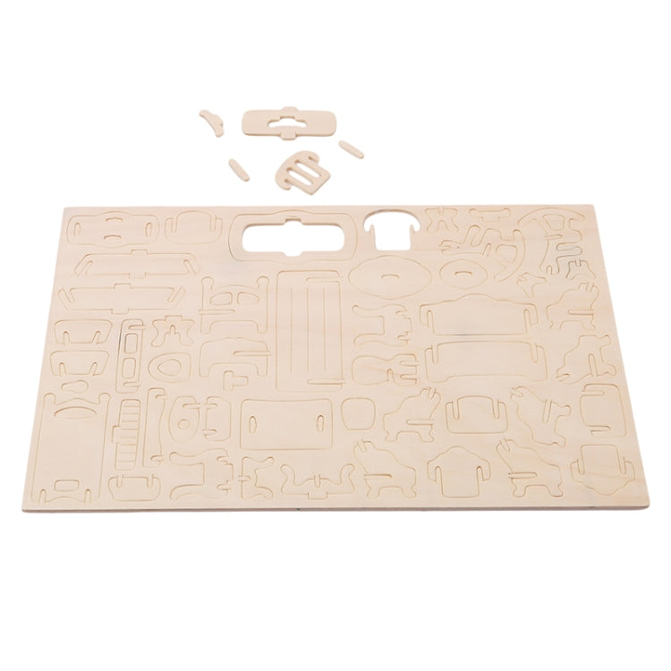 Muebles de muñecas en miniatura, rompecabezas de madera 3D, modelo arquitectónico DIY, juguetes para niños, regalos, 3D Wooden Puzzle