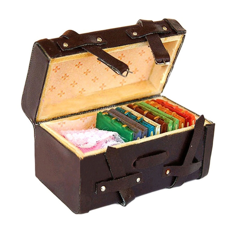 1/12 casa de muñecas en miniatura que lleva maleta Vintage equipaje accesorios de juguetes para juego de imitación, Suitcase Luggage
