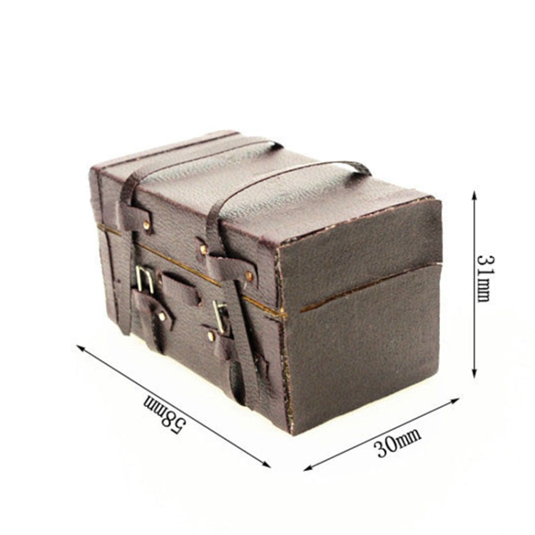 1/12 casa de muñecas en miniatura que lleva maleta Vintage equipaje accesorios de juguetes para juego de imitación, Suitcase Luggage