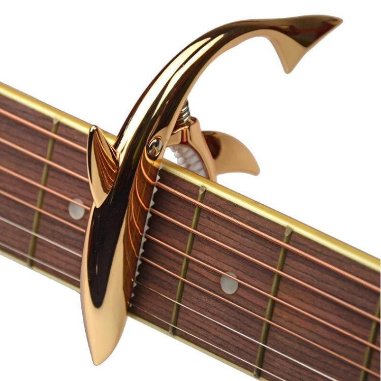 Cejilla de guitarra de aleación de zinc con forma de tiburón, Guitar Capo