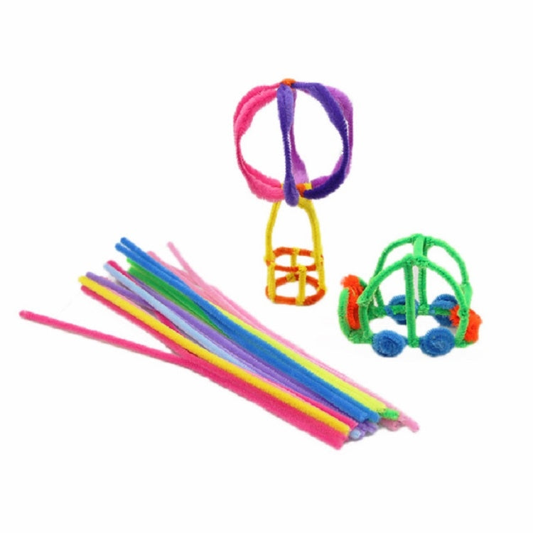 100 PCS Felpa Stick Niños Juguetes educativos Materiales hechos a mano, Entrega de color al azar