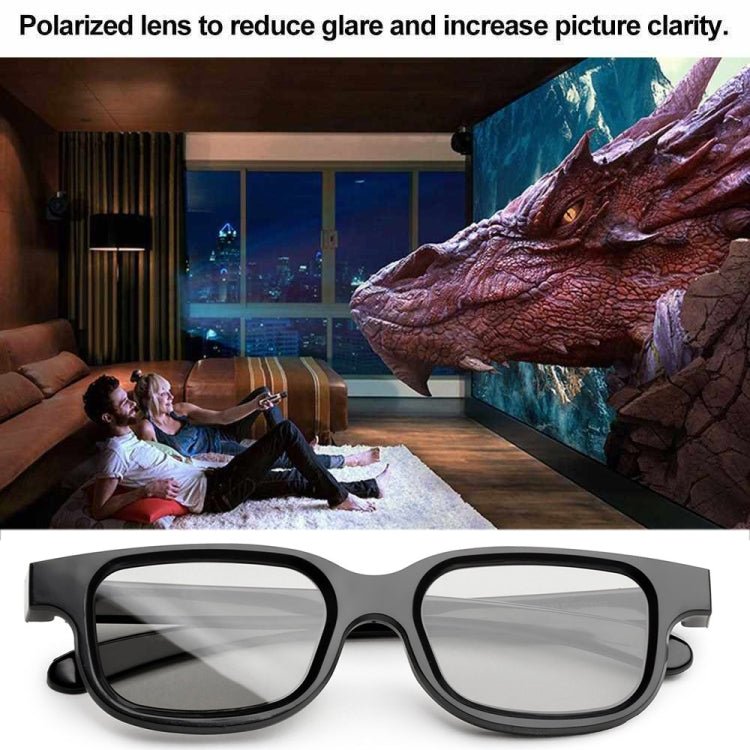 2 gafas polarizadas especiales de película 3D, gafas 3D estéreo sin flash, 1pc