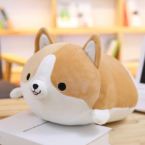 Juguete de peluche de perro Corgi de 30-60cm, bonito regalo de Navidad para niños, almohada de viñetas de animales suaves, regalo de San Valentín, 35CM, 50CM, 60CM