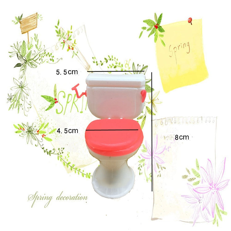 Juego de accesorios de plástico para casa de muñecas Barbie de 3 uds., lavabo, inodoro, Washroom Set